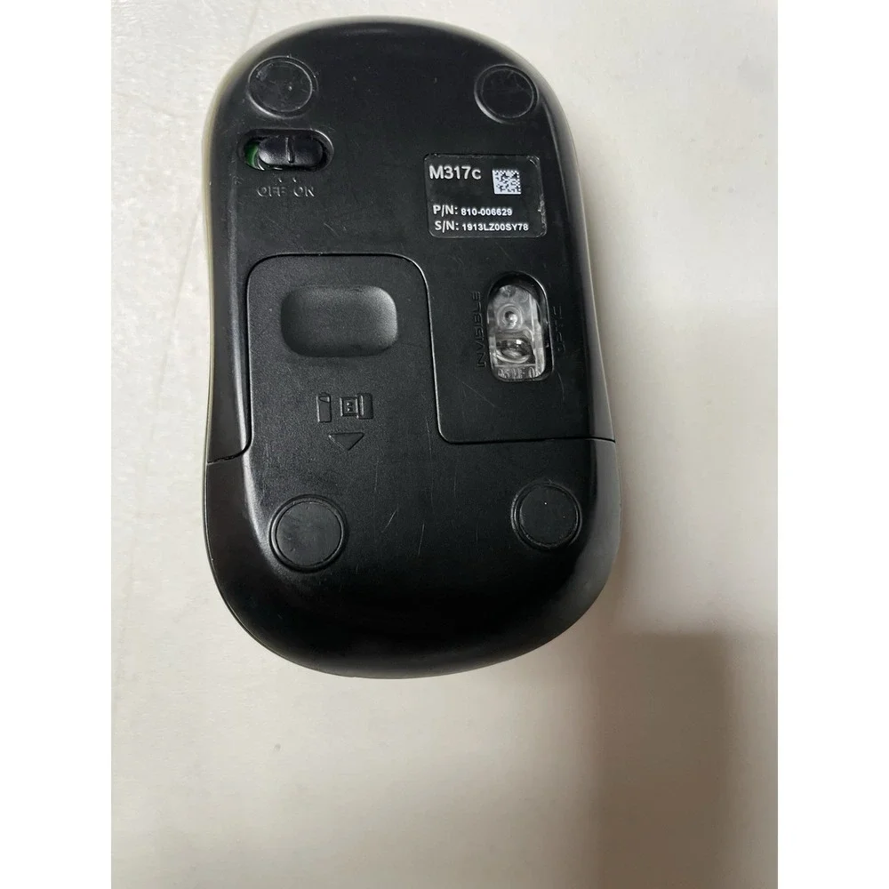 Logitech Wireless Mouse M317c‎ Leaf Design Pink White works Tested